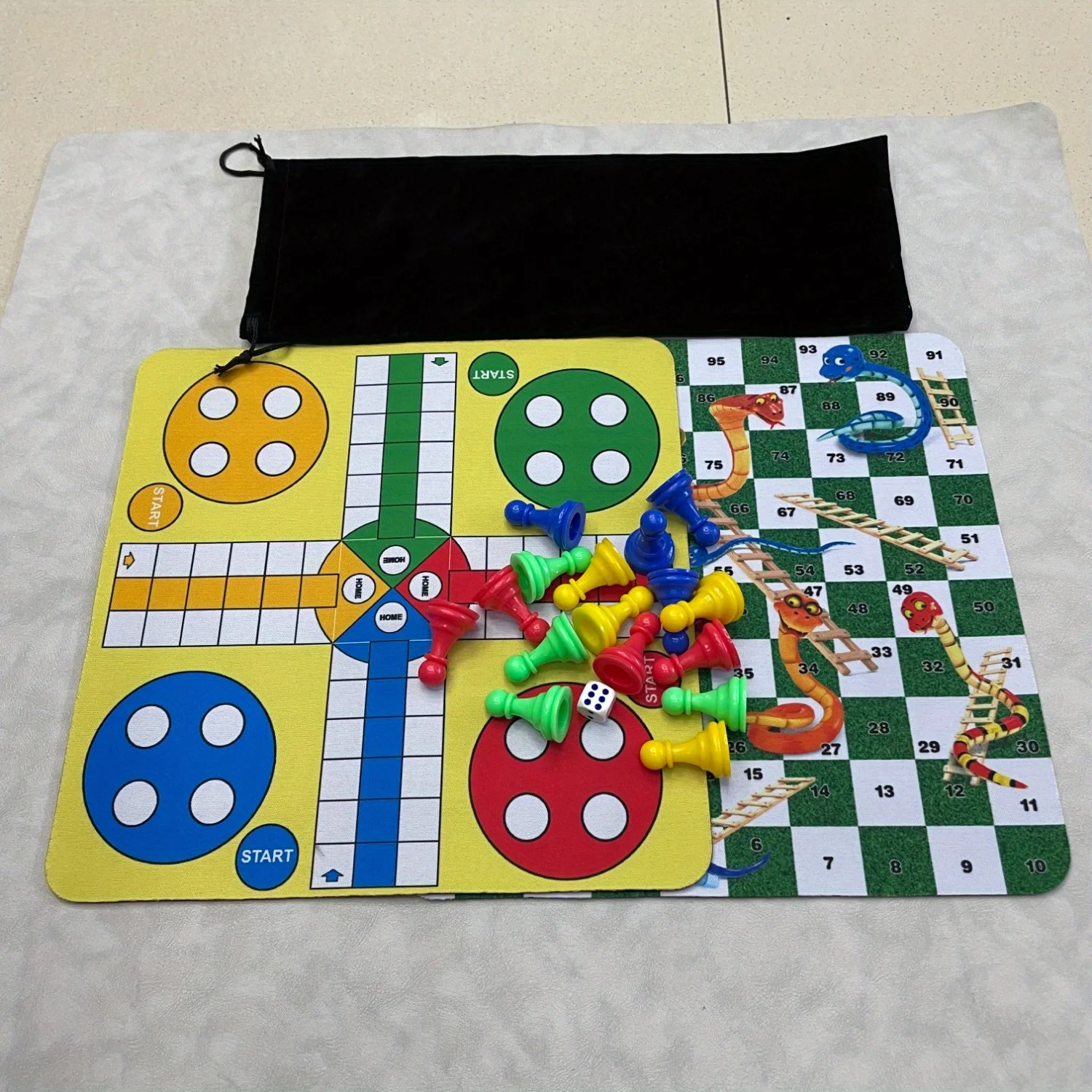 Board Game Ludo - 2 in 1/ 9.45in Permainan Interaktif