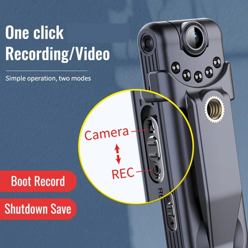 1080P Camera With Back Clip Portable Digital Video Recorder Police Body Cam Infrared Night Vision Small Bike Camcorder