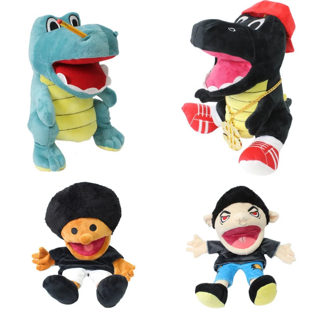 Hot nieuwe 30/50 cm Jeffy Handpop Pluche Kinderen Zachte Pop Talk Show Party Props Kerst Pop Knuffels marionet Kids Gift