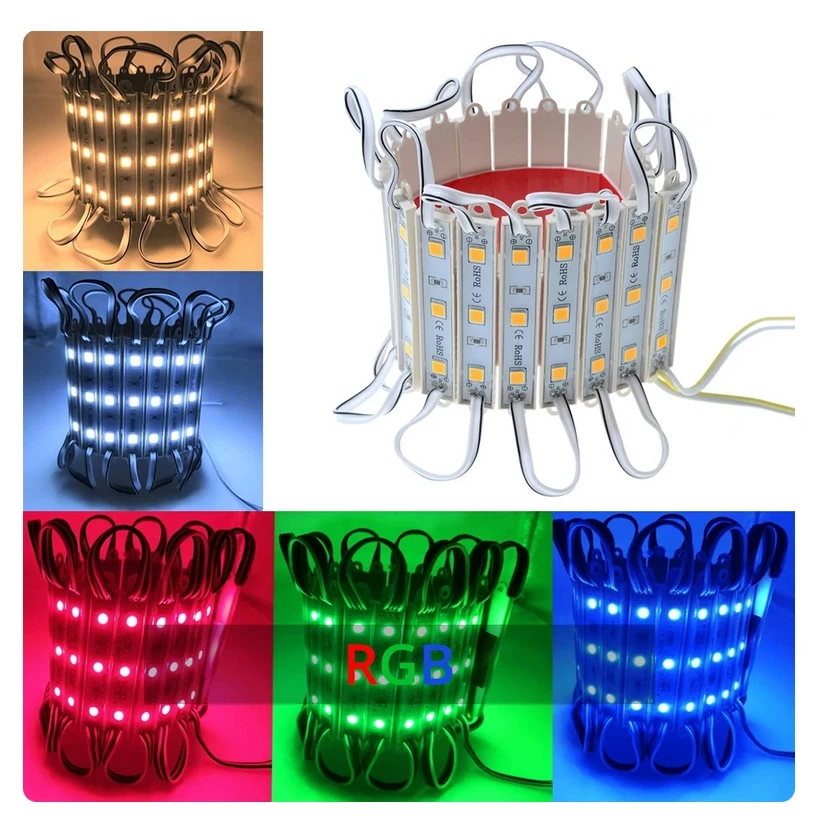 

5050 SMD 3LED Modules Waterproof IP65 DC 12V Light White Green Red Blue Warm-White RGB Sign Led Back lights For Channel Letters