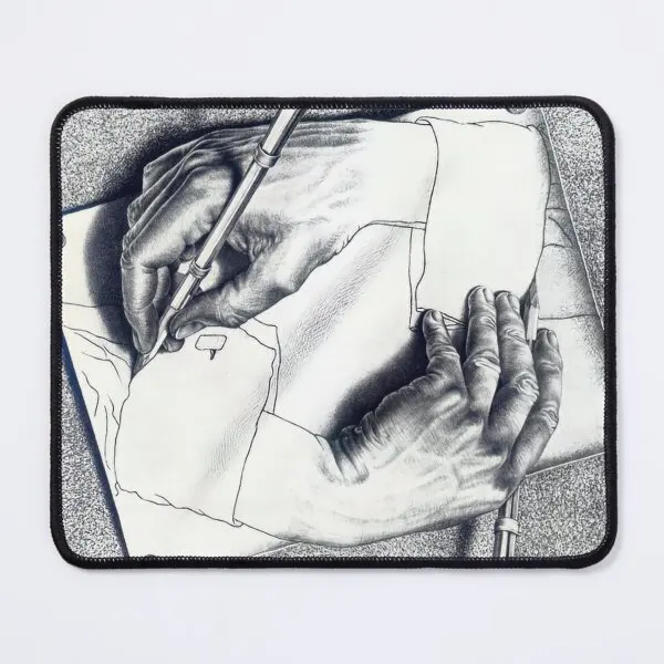 Drawing Hands By M C Escher  Mouse Pad Desk Mat PC Table Mens Gamer Play Computer Printing Keyboard Gaming Carpet Mousepad Anime