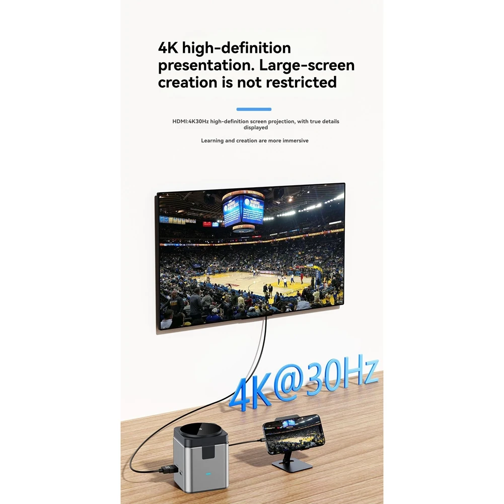 Can buy 7 in 1 Type-C Docking Station Magnetic 15W Wireless Charger Stand USB-C HUB with USB3.0 USB2.0 HD 4K@30Hz PD100W