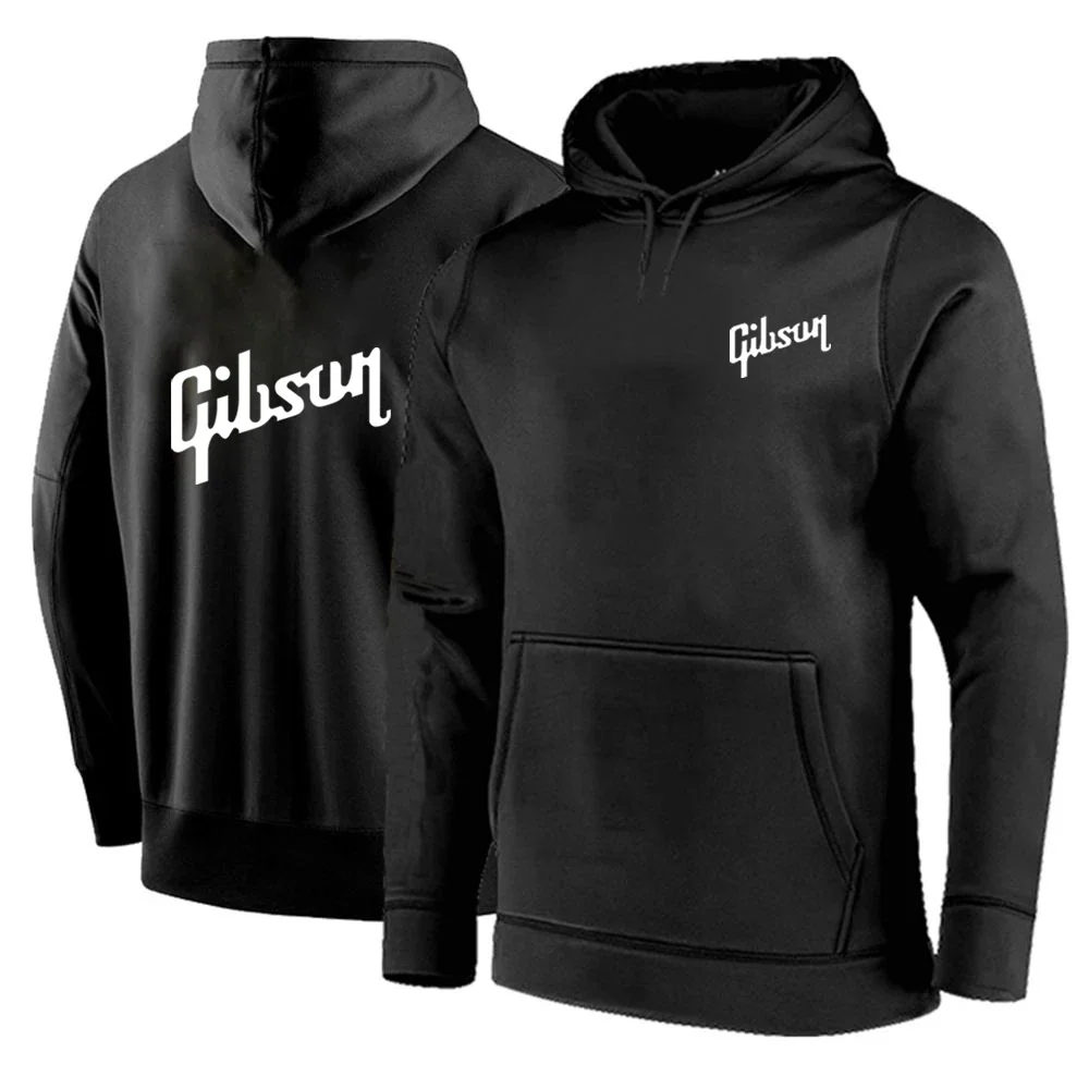 

Gibson Printing Men's Hoodies Keep Warm 2024 Spring Autumn Fleece Sweatshirt Casual Clothing Hip Hop Classic Hooded Pullover