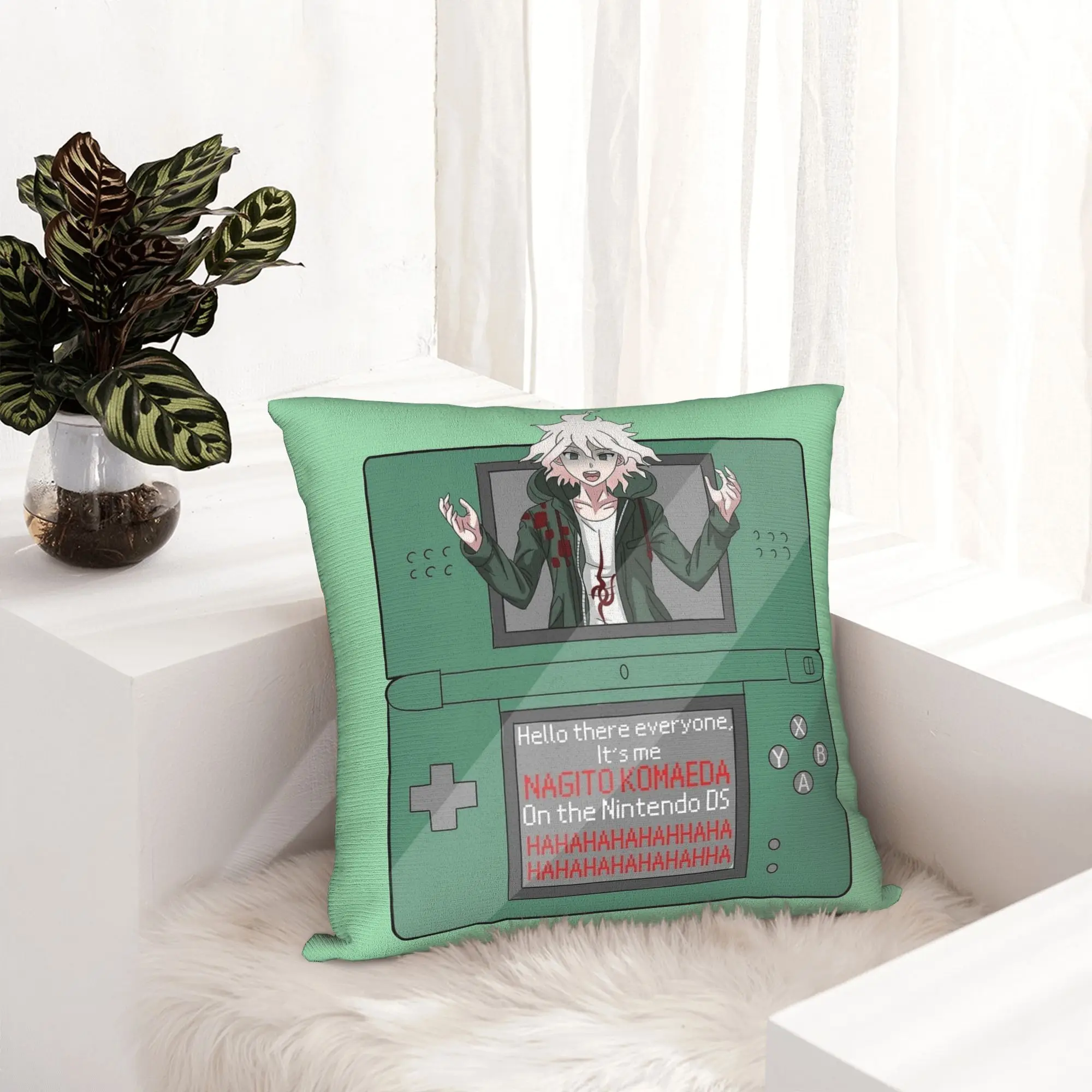 Nagito Komaeda Anime Pillowcase Double-sided Printing Cushion Cover Decoration Pillow Case Cover Home Zipper
