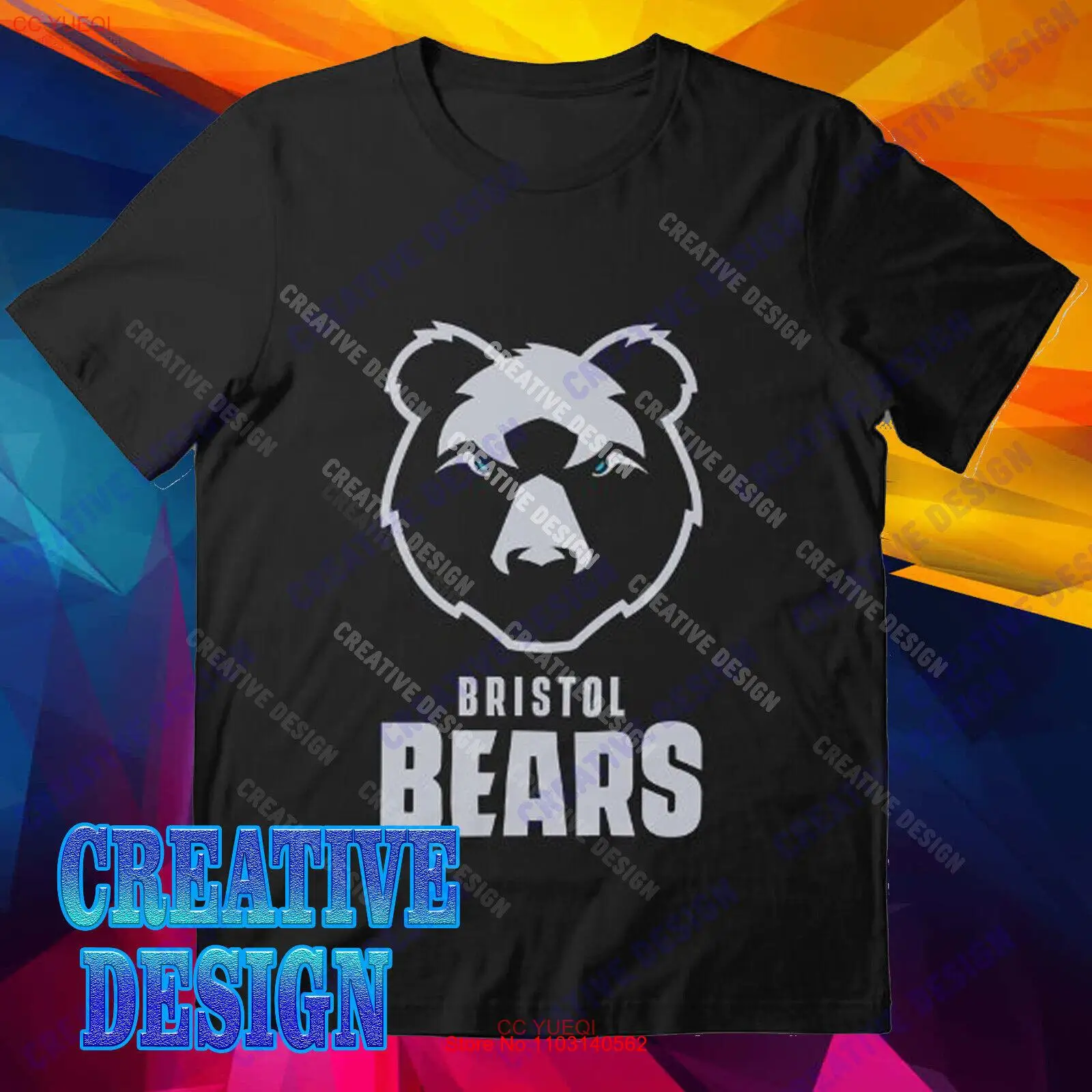 

New Shirt Bristol Bears Logo Unisex Black T-Shirt Funny Size S to 5XL