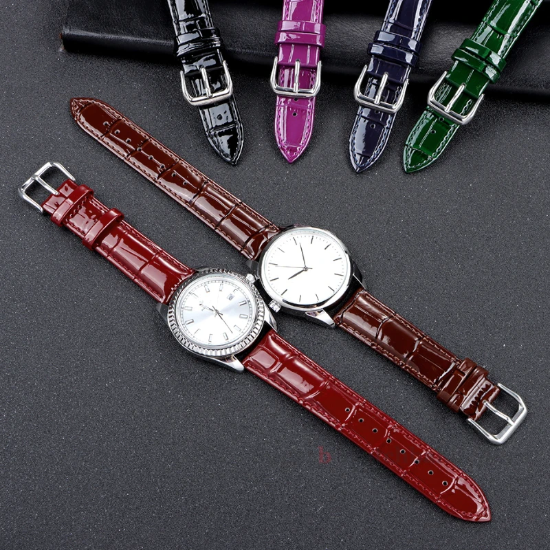 Кожаный ремешок для часов, ремешок для умных часов 12/14/16/18/19/20/21/22 мм, универсальный браслет для Seiko, ремень с пряжкой, аксессуары для часов