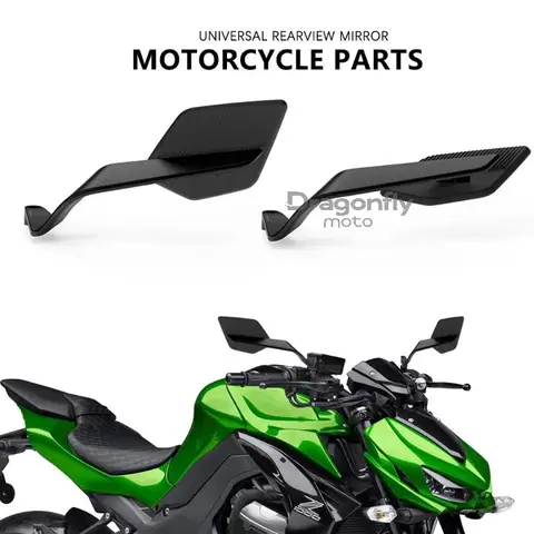Motorcycle NEW Side View Mirror For KAWASAKI Z H2 Z400 Z500 SE Z650 Z800 Z900 Z1000 Wind Wing Stealth Winglets Rearview Mirrors