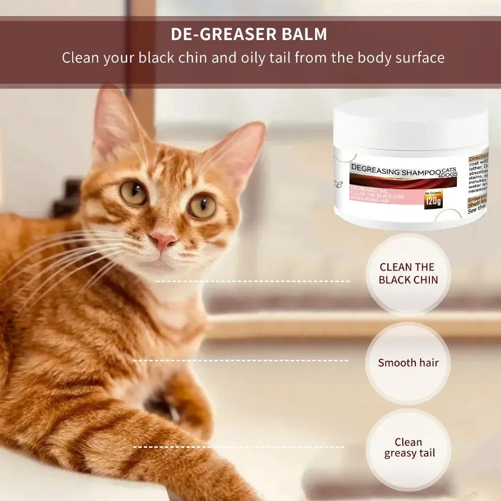 

Pet cat ,dog specific grease remover for cleaning tail oil stains, chin stains, hair care, concentrated pet cat ,dog shampoo