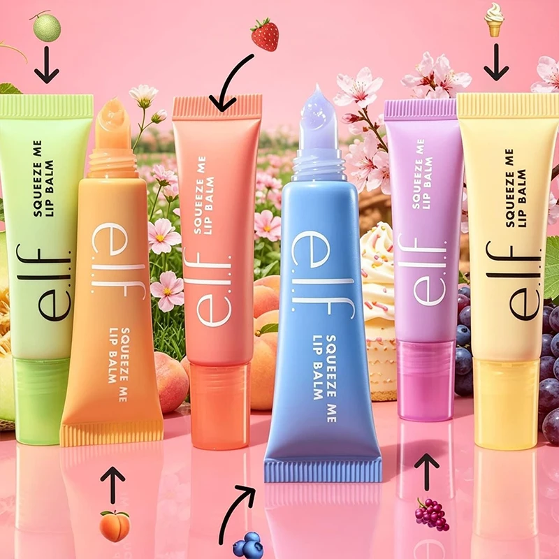 Hot Elf Moisturizing Fruit Gloss Lip Balm 2Pcs Duo Set Mango-Watermelon Bubblegum-Cherry Lip Balm Lasting Moisturizer Cosmetics
