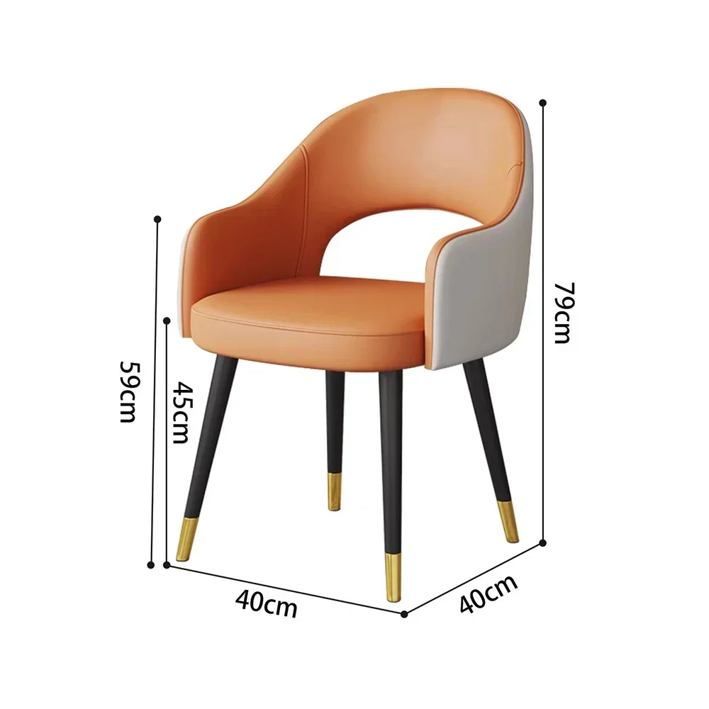 Modren Luxury Dining Chairs With Armrest Leg Protector Living Room Nordic Dining Chairs Ergonomic Designer Chaises Furniture