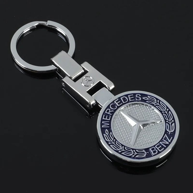 Auto sleutelhanger metalen H-gesp dubbelzijdig emaille metalen sleutelhanger reclame auto sleutelring ketting ring hanger accessoires