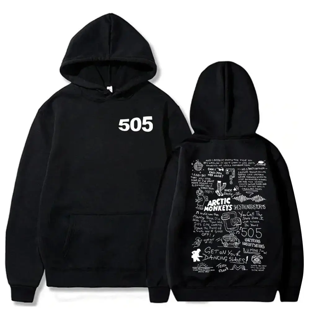 505 Sudadera con capucha Arctic Monkeys Música Sudadera con capucha Arctic Monkeys Merch Regalo para Arctic Monkeys Fan Jersey Tops Streetwear Unisex