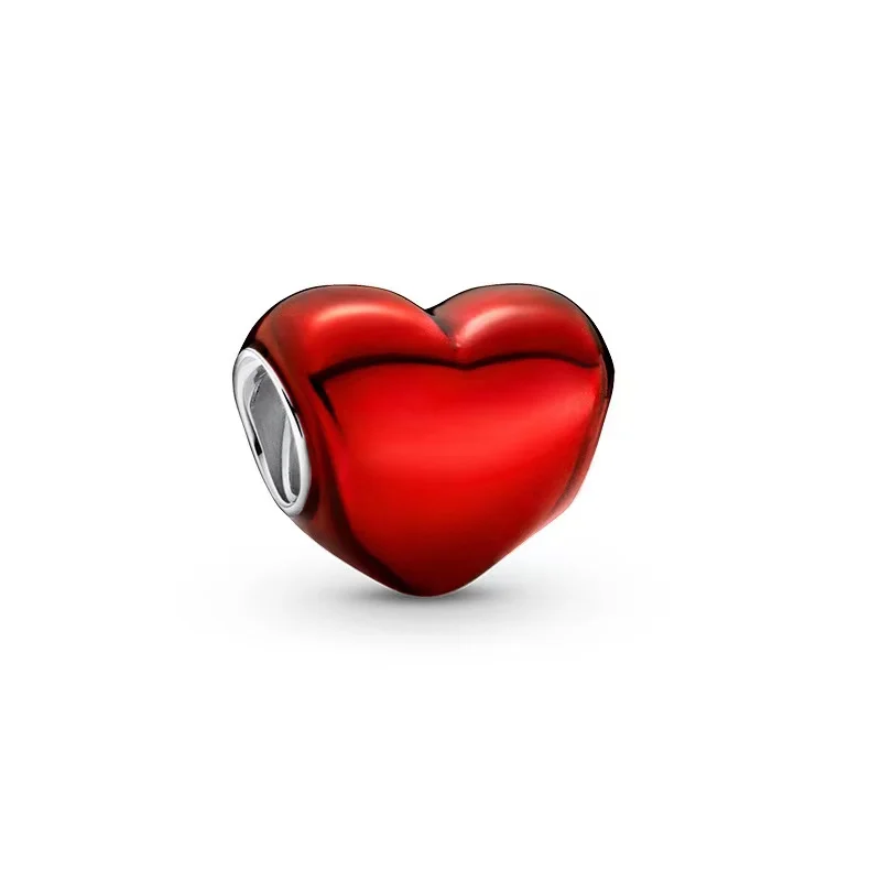 

Pan Beads S925 Silver Heart String Accessories Shining Love Beads diy Beads Accessories Cross-border