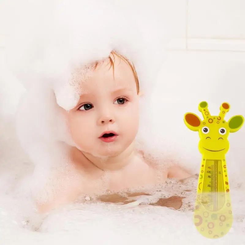 Baby Bath Thermometer Cute Giraffe Baby Bath Temperature Thermometer Infant Baby Safety Thermometer Bath Floating Toy