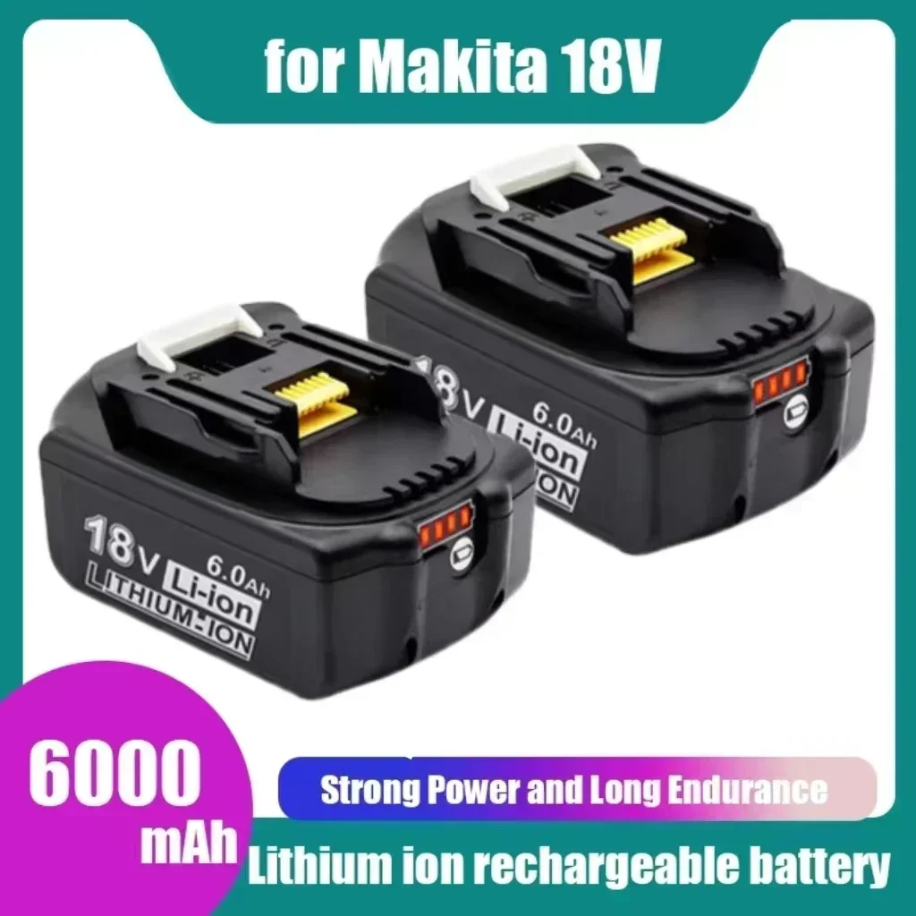 

for Makita 18V Battery 6000mAh Rechargeable Power Tools Battery 18V makita with LED Li-ion Replacement LXT BL1860B BL1860 BL1850