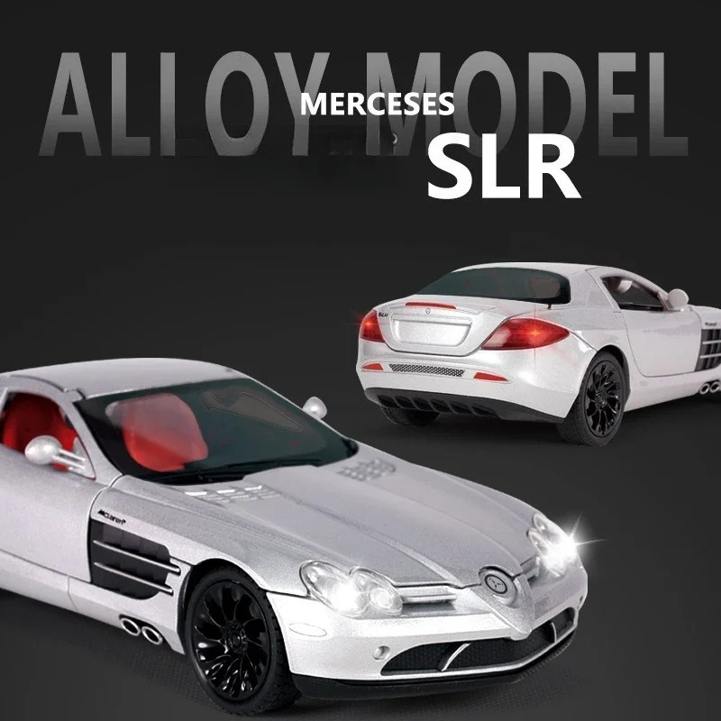 1:24 SLR AMG Hohe Simulation Diecast Metall Legierung Modell auto Sound Licht Zurückziehen Sammlung Kinder Spielzeug Geschenke
