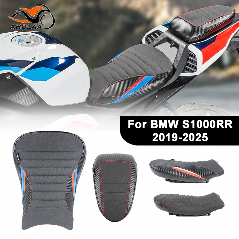 

S1000RR Front Rider Rear Solo Seat Cushion Pad For BMW S1000 RR S 1000RR Motorcycle Driver Passenger Seat 2019-2025 2024 2023