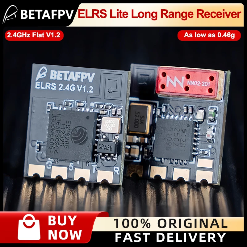 

BETAFPV ELRS Lite 2.4GHz Flat antenna V1.2 Long Range Receiver /ELRS Nano 915M 2.4GHZ【46mm】Receiver