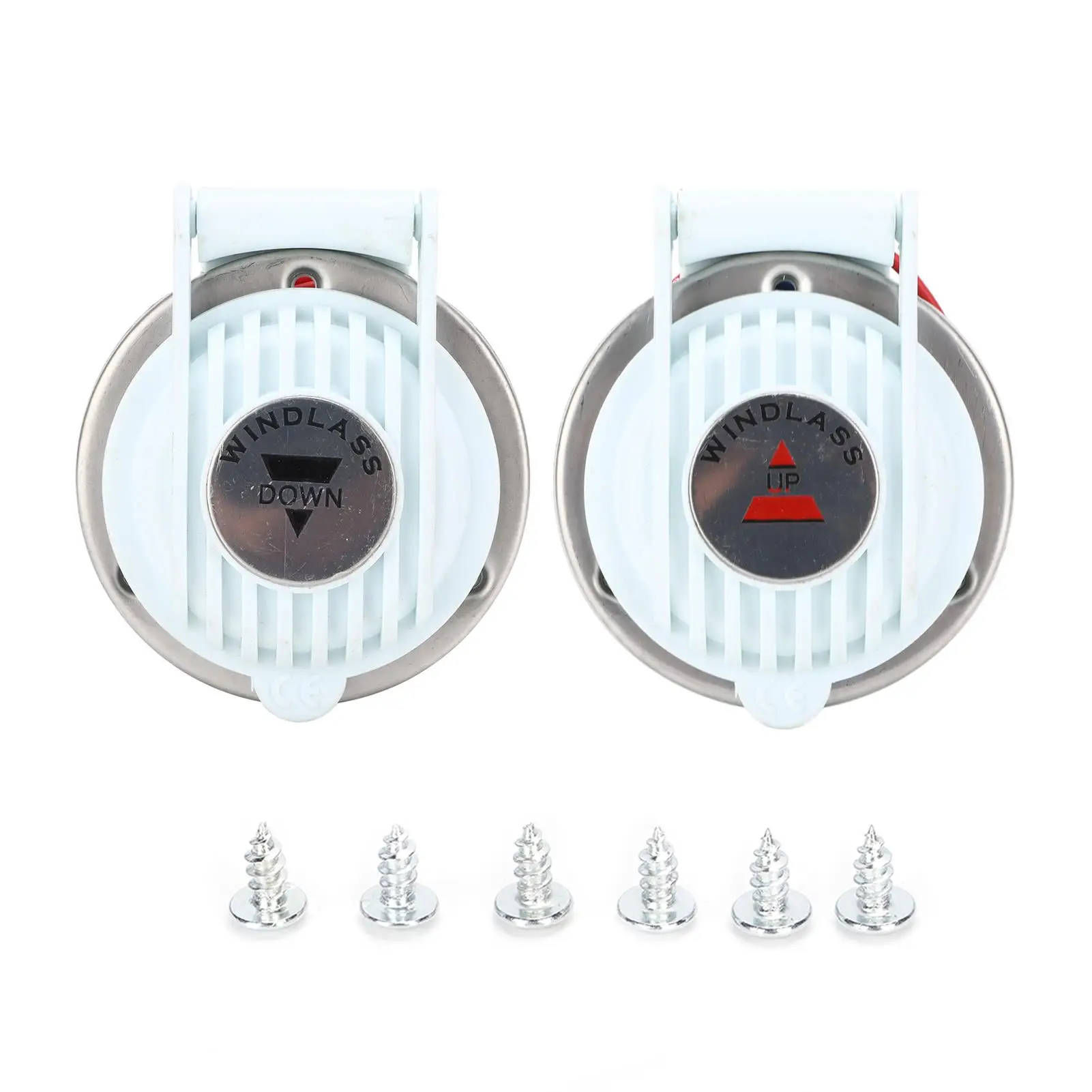 

Boat Foot Switch for White Up and Down Foot Switch Windlass Foot Switch Hands DC 12V/24V with Hinged Protective Cover for ship