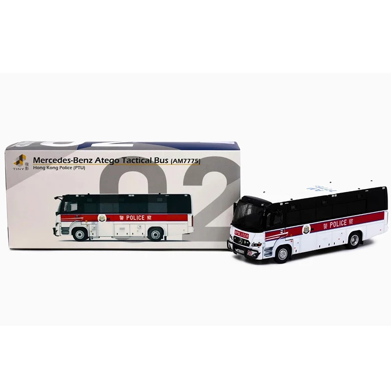 Tiny 1/76 1/64 Diecast Model Simulation Alloy Car Hong Kong Police Car Tactical Bus Hong Kong PTU  Collect Ornaments Child Gift