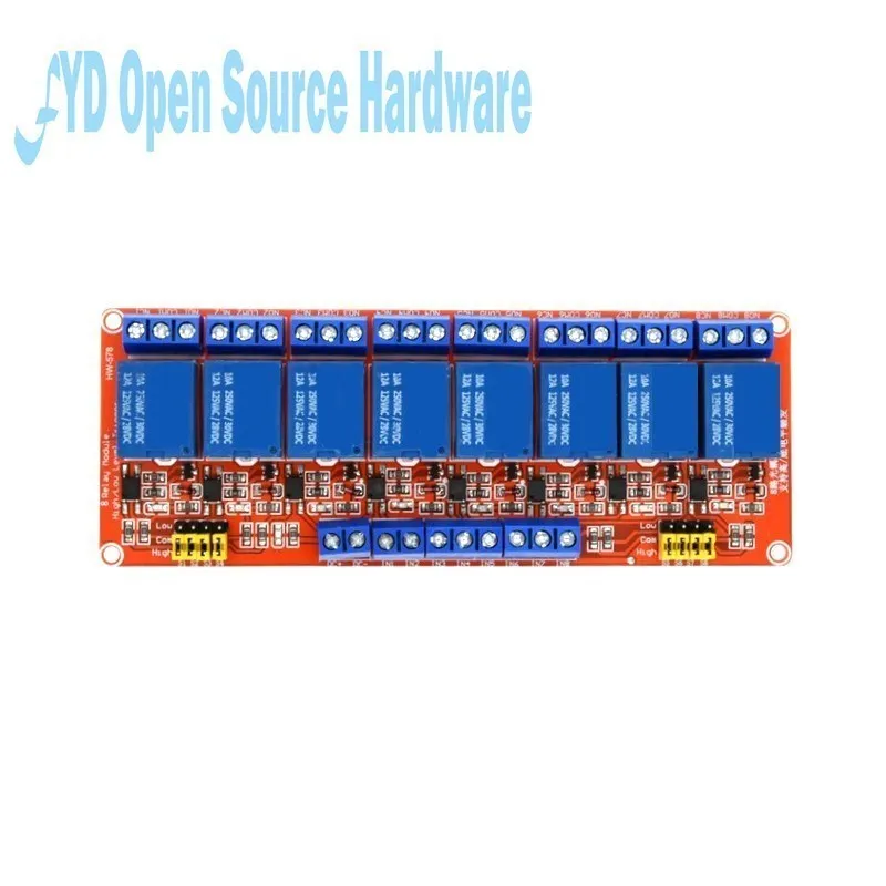 1 2 4 8 Channel 5V 12V 24V Relay Module Board Shield with Optocoupler Support High and Low Level Trigger for