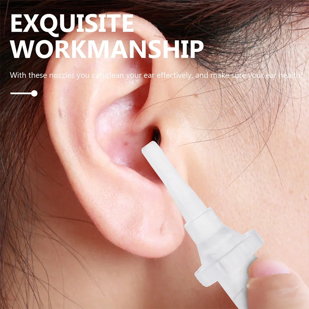

10 Pcs Ear Washer Nozzle Disposable Cleaning Tools Tips Spray Bottle PP Material Cleaner Flushing for Adults Equipment