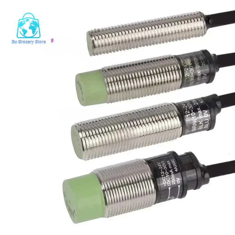 5PCS/Lot Proximity Sensor Switch, PR08/PR12/PR18 Series, M8/M12/M18, 12-24VDC Inductive Type