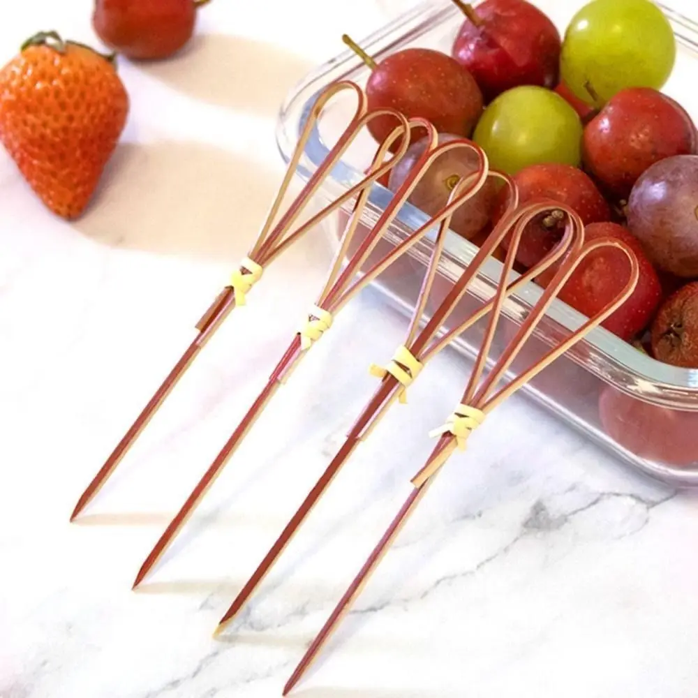 Palillos de Bambú de Alta Calidad, Palillos Decorativos Ecológicos para Cócteles, 100 Unidades por Bolsa, Palillos para Brochetas