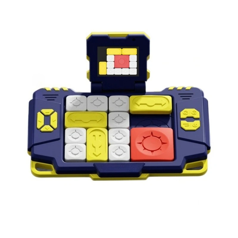 Intelligent Huarong Dao Electronic Puzzle Building Blocks, Educational Toy, Full-Color Liquid Crystal Screen
