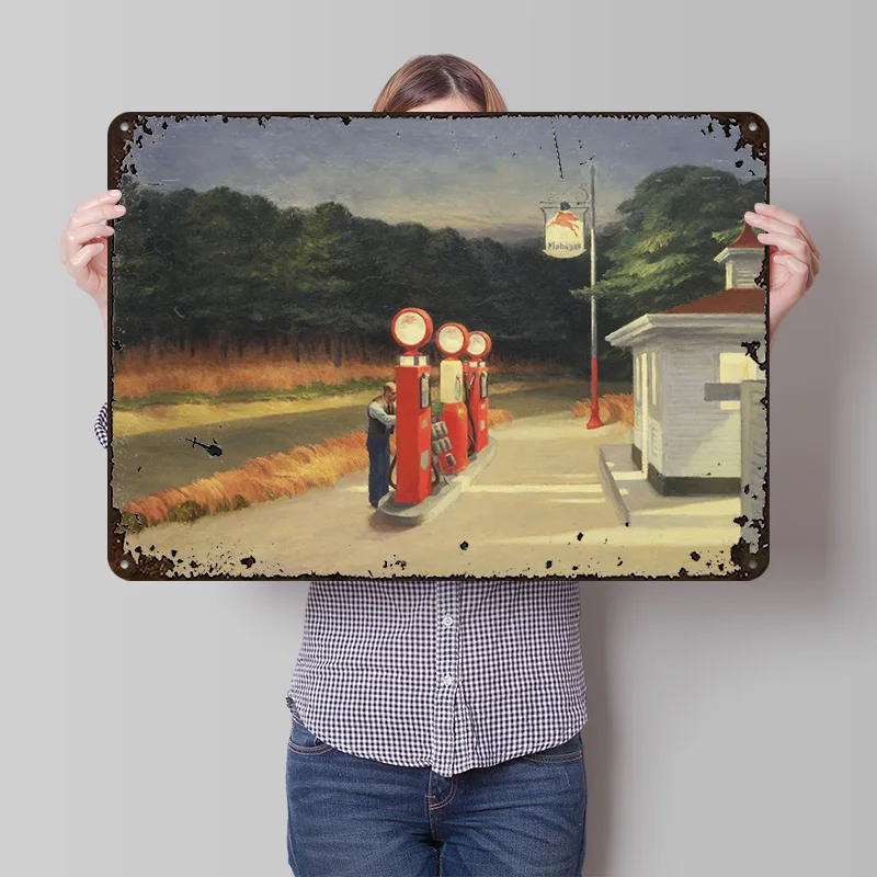 

Металлические винтажные таблички с газовым принтом, на заказ, для декора стен, украшения комнаты, игровой комнаты, интерьера дома