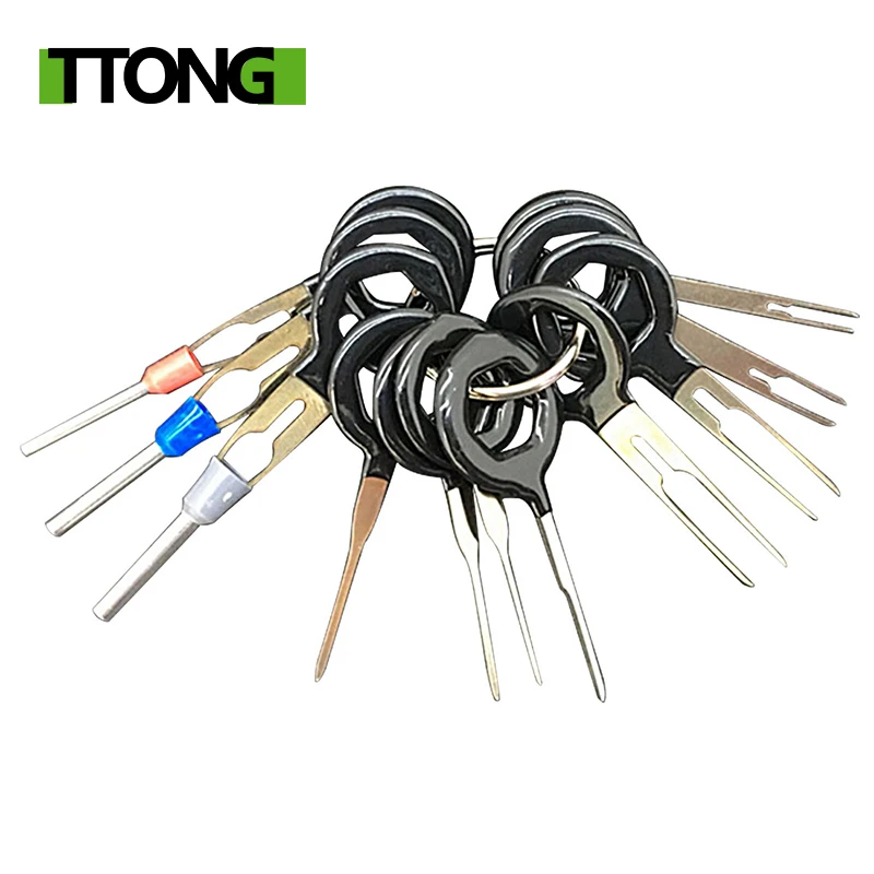 11Pcs/Set Terminal Removal Tools Car Electrical Wiring Crimp Connector Pin Extractor Kit Car Repair Hand Tool Set Plug key CY982