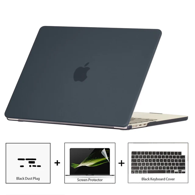 Etui na laptopa MacBook Pro 14 M4 2024 Etui Model A3112 Etui i wtyczka przeciwpyłowa oraz folia ekranowa i osłona klawiatury Pro 16 M3 M2 Air 13 15.3