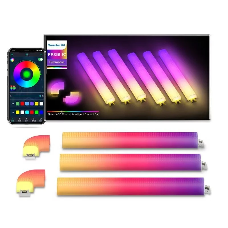 Ambient Light Bedroom, Wall Decor, Color Changing Bluetooth Wireless App Control Smart Light Emitting Diode Wall Light Kit