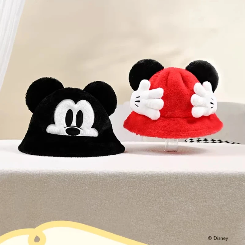

Плюшевая теплая зимняя/осенняя шапка-ведро Potdemiel Disney с Микки Маусом, милым мультяшным дизайном ушей и лапок, для детей и фанатов Disney