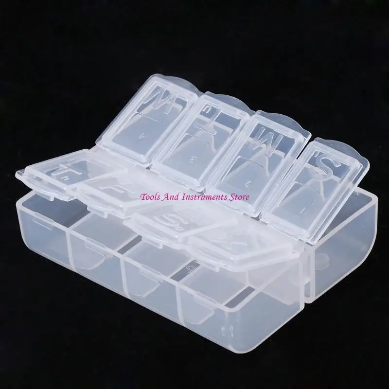 8 Grids Plastic Storage Box for Case Home Jewelry Beads for Pill Boxes C7AC