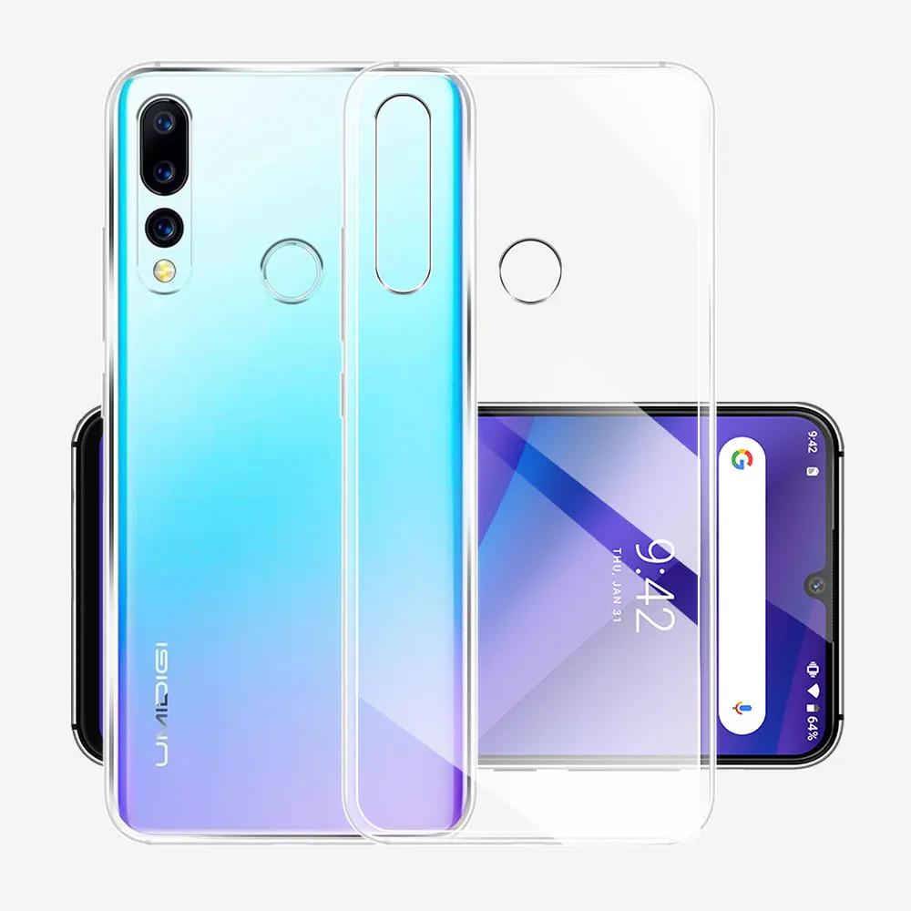 Para Umidigi A5 Pro Funda 6,3 "Funda transparente suave de silicona para Umidigi A5 Pro Funda transparente Funda para Umidigi A5 Pro Coque