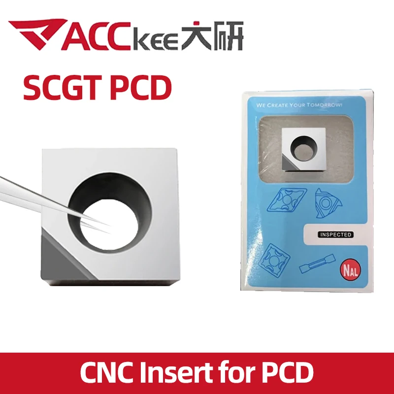 قاطع طحن ackee-الماس ، سبائك الألومنيوم ، CNC مخرطة النحاس ، إدراج ، SCGT09T302 ، SCGT09T304 ، SCGT120402 ، SCGT120404