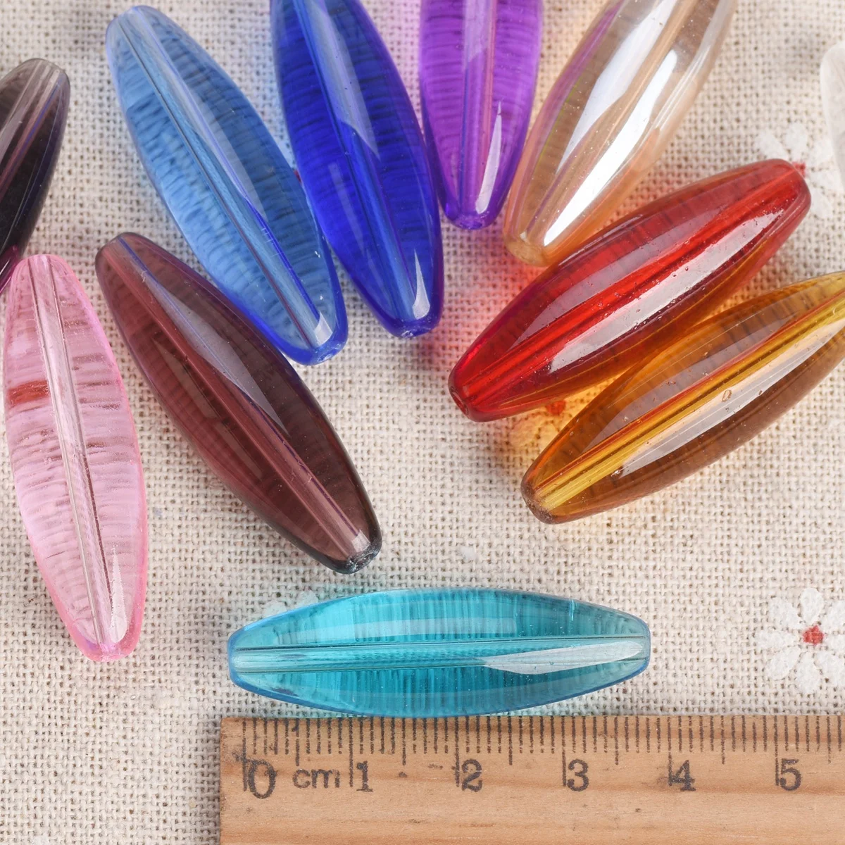 5pcs Big Rugby Shape Oval Crystal Glass Loose Crafts Beads For Jewelry Making Findings DIY Curtain