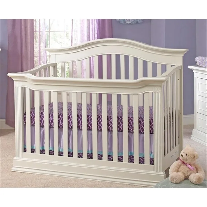 4 in 1 Convertible Crib in Glazed White