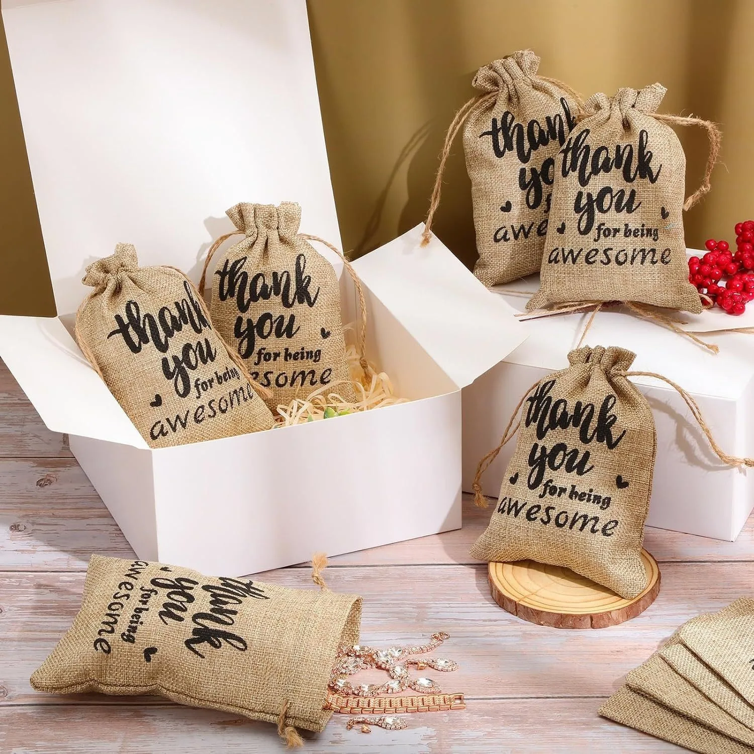 Candy StoBag 1pcs Kit per postumi di una sbornia borse con coulisse in cotone confezione tascabile piccola custodia per la festa di compleanno di nozze