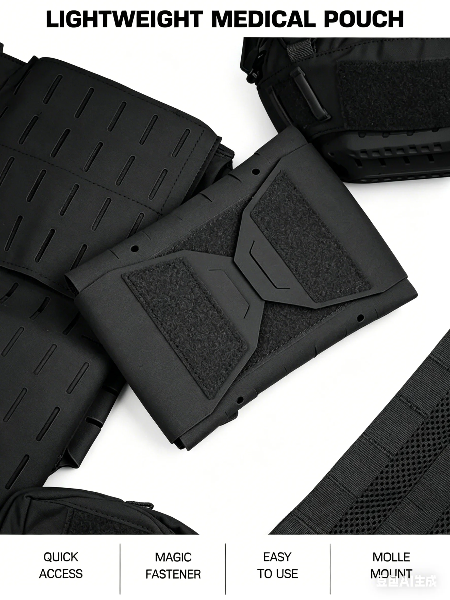 

MOLLE compatible IFAK first aid kit quick tear system medical bag outdoor travel hiking emergency survival kit