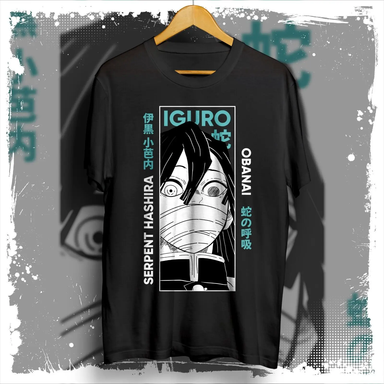 Iguro Obanai serpent hashira anime graphic tees Demon Slayer tshirt, anime shirt