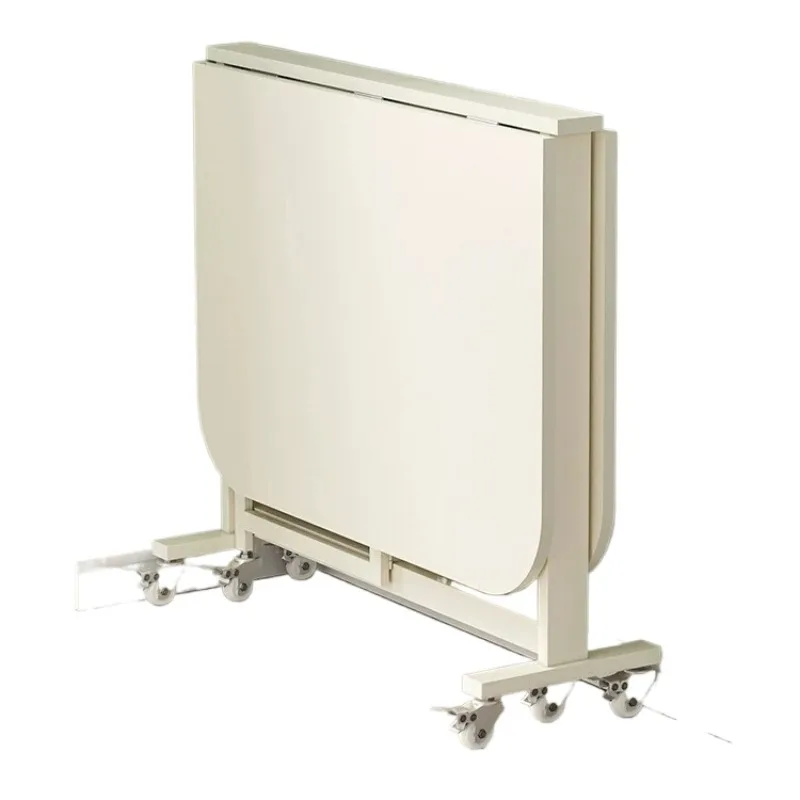 

Multifunctional Foldable Dining Table With Storage Cabinet Space Saving Mobile Rolling Table For Small Apartment Kitchen 2 In 1