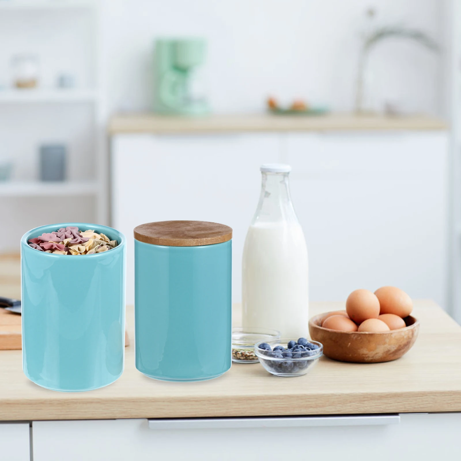 

1pc 900Ml Premium Ceramic Sealing Storage Jars Moisture Proof Food Containers Coffee Sugar Spice Jar For Kitchen Home Use