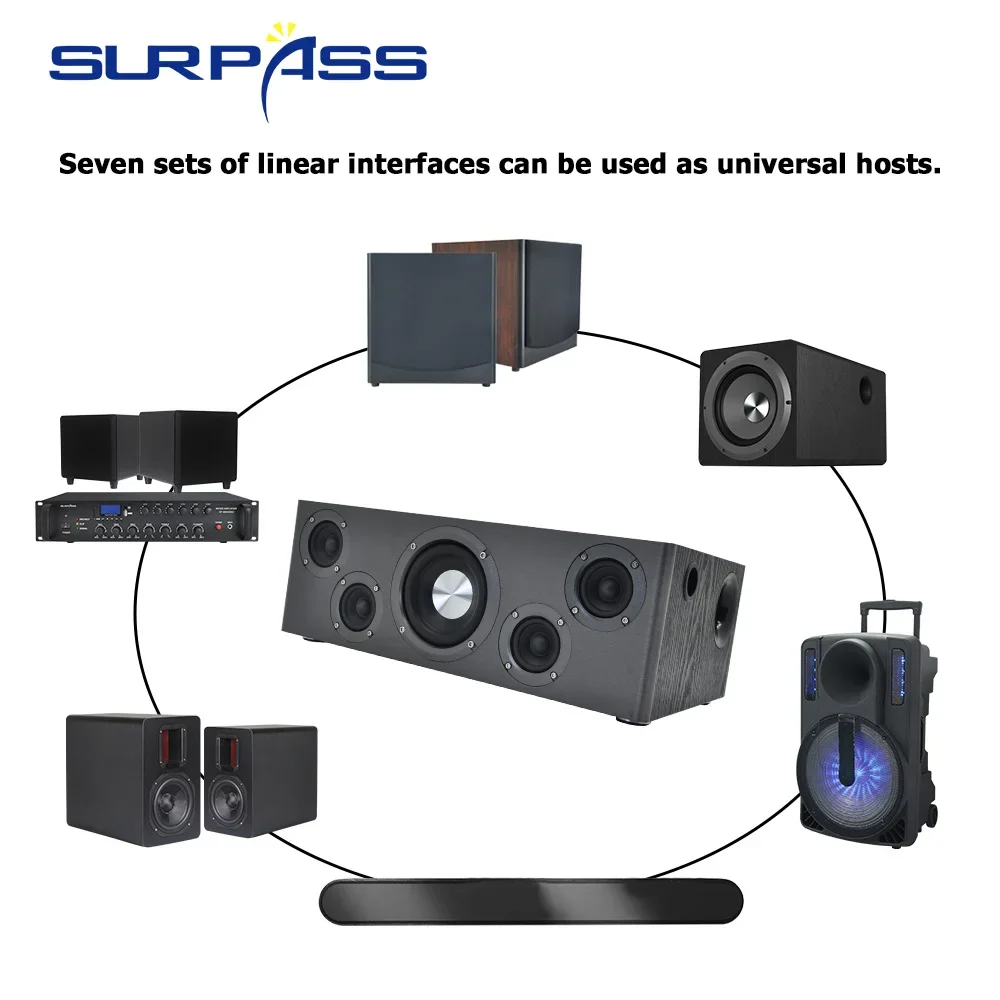 Speaker elektronik penuh, sistem Speaker Multimedia 110W 4 inci Subwoofer aktif Bluetooth profesional Crossover elektronik 2.1