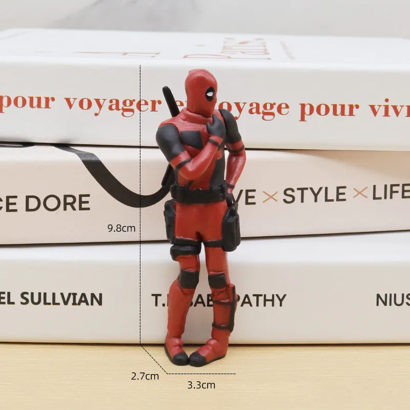 Deadpool Marvel Figure Model Toys, Carro, Casa, Escritório, X-Man, Engraçado, Engraçado, Decoração de Mesa, 8cm, 6