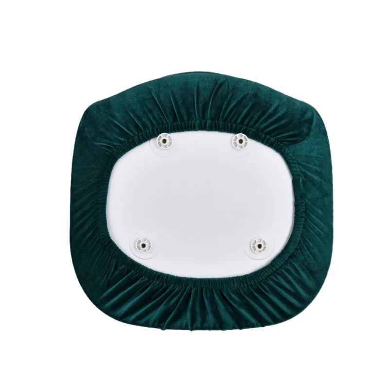 Funda de terciopelo para silla, cubierta elástica de Color sólido, redonda, nórdica, para asiento de comedor, hogar, Hotel, fiesta, banquete, 2024
