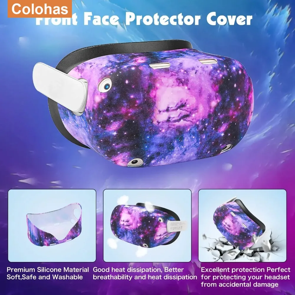 For Oculus Quest 2 Protective Cover Case VR Headset Head Face Cover Eye Pad Controller For Oculus Quest 2 Accessories VR Cover