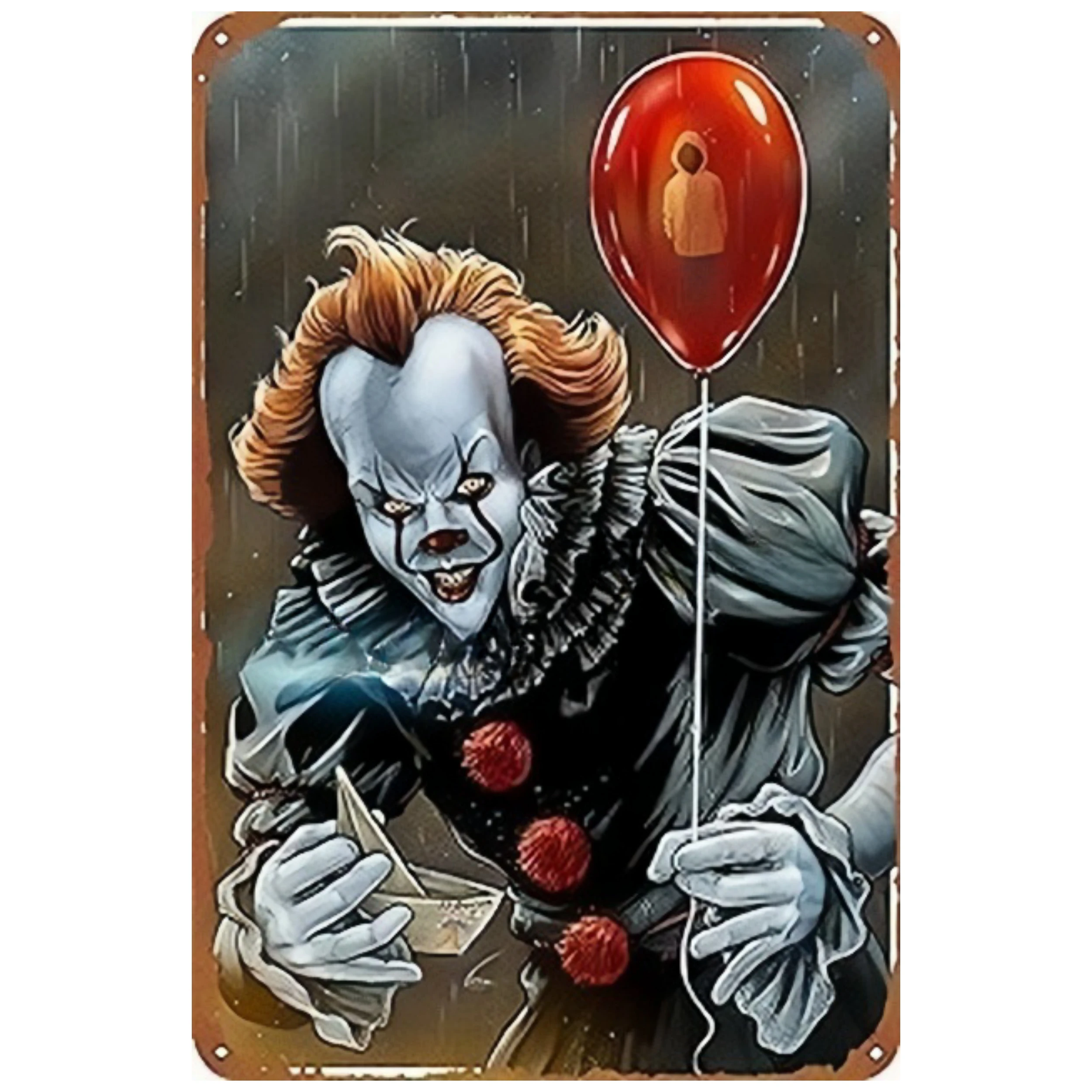 Vintage Metal Sign Pennywise Vs Pennywise IT Horror Icons Tin Sign for Home Bar Garage Decor Gifts home decor posters