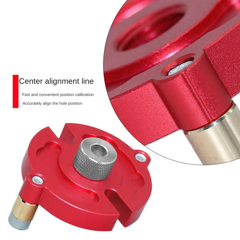 Self-Centering Dowel Jig With 3-10Mm Bushing Woodworking Fast Wood Splicing Drill Guide Locator Self-Centering Scriber